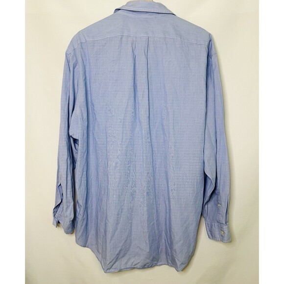 Ralph Lauren Yarmouth Blue Striped Long Sleeve Button Up Shirt Men's 17-34 - Picture 2 of 14